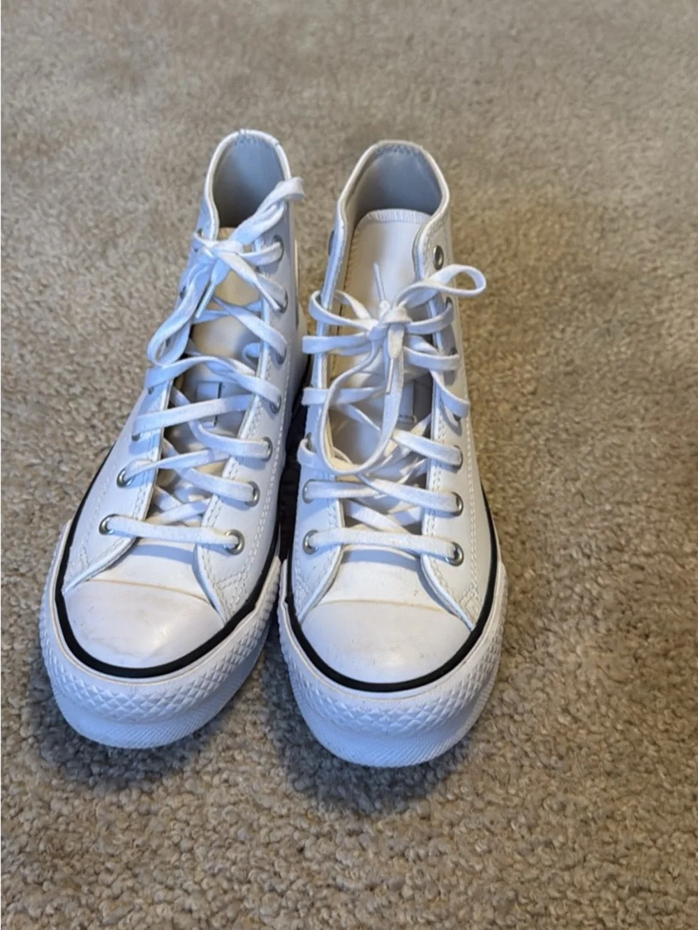 Converse White High-Top Canvas Sneakers